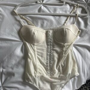 Elegant Cream Corset Bodysuit